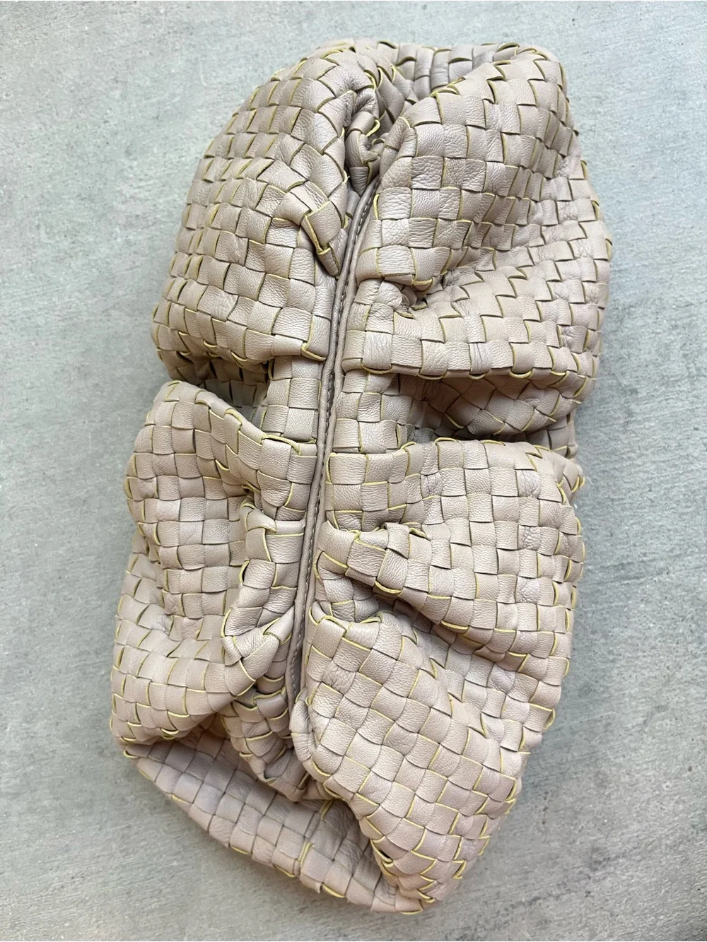 NWT Cleobella Gigi tan leather woven clutch - Picture 3 of 8